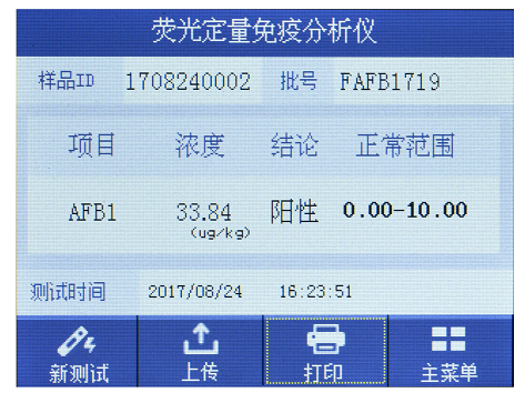 真菌毒素結果輸出 真菌毒素結果輸出